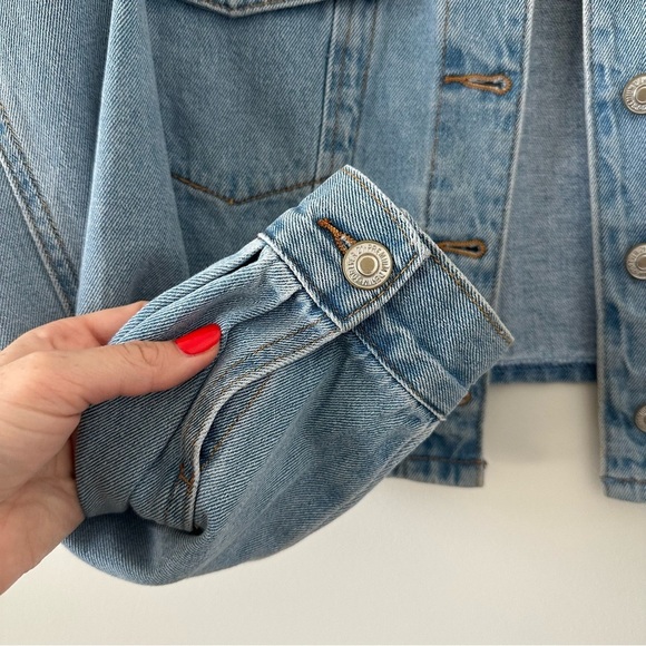 Forever21 Cropped Jean Jacket Blue Denim Nashville Rodeo Western Festival Casual - Picture 5 of 12